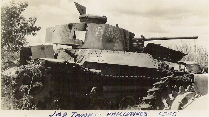 Japanese Tank, Vicinity of Clark Field, PI, 1945